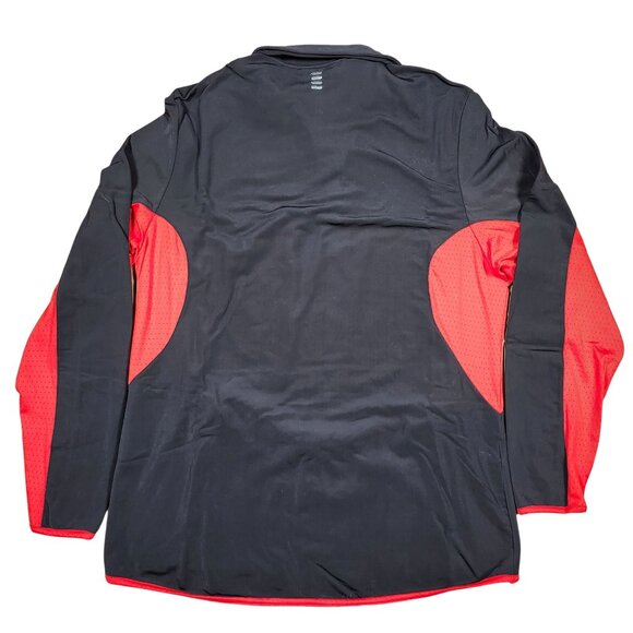 Fila Ferrari Idea Mens Black Red Half-Zip Pullover With Zipped Pockets XL Vtg - Picture 4 of 11